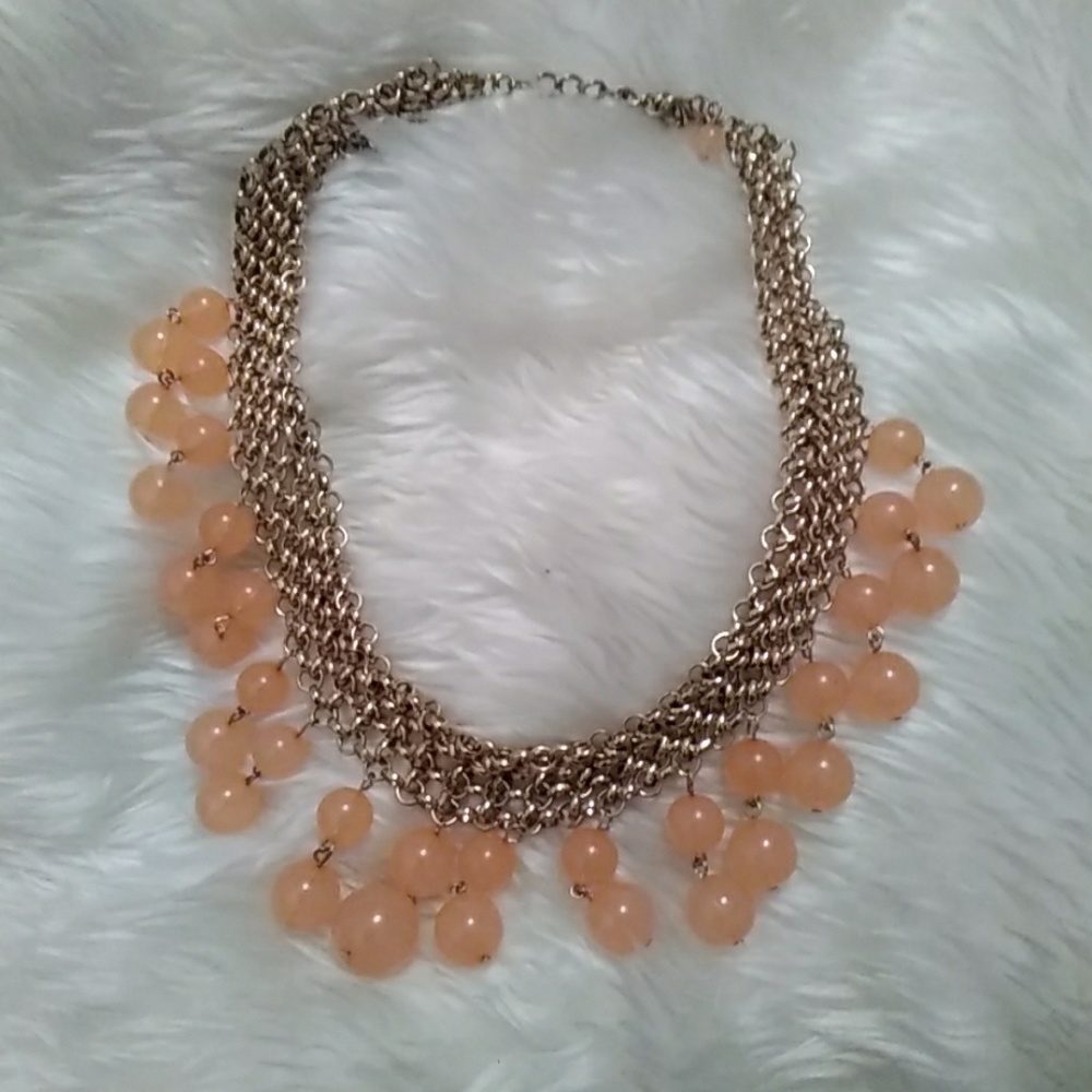 Gold and peach necklace